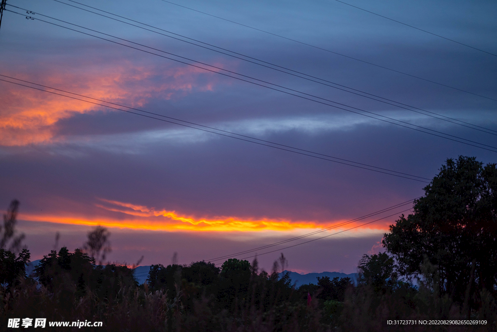  晚霞 夕阳 
