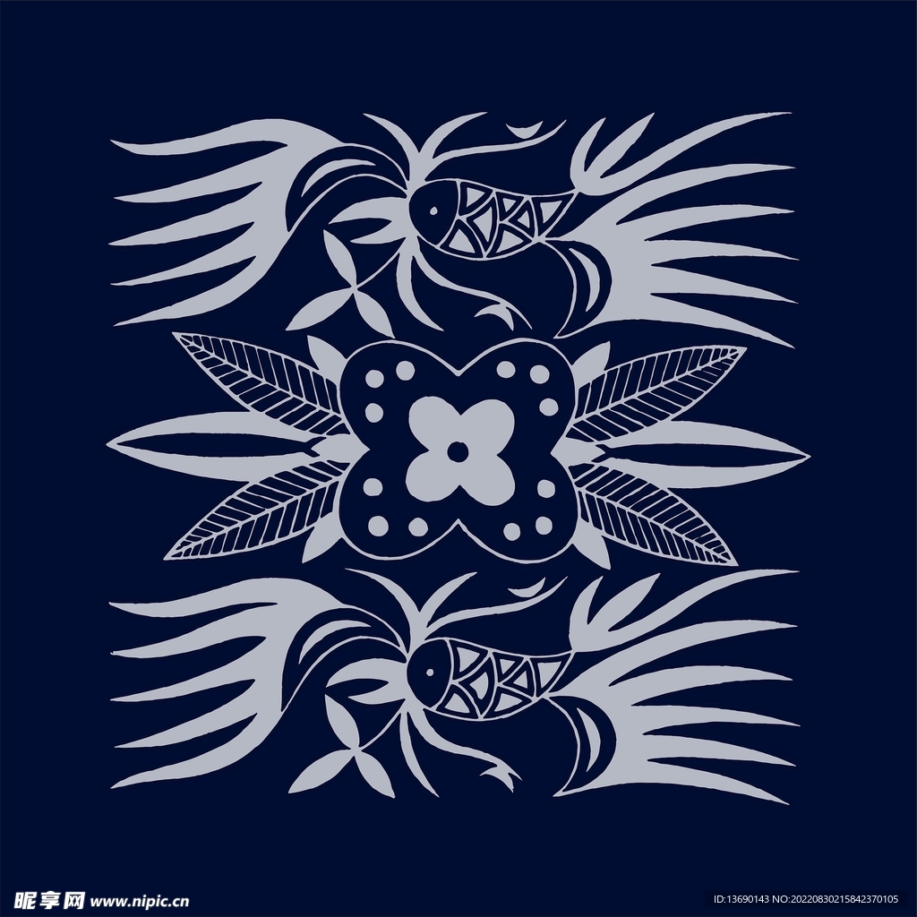 苗族蜡染纹样         