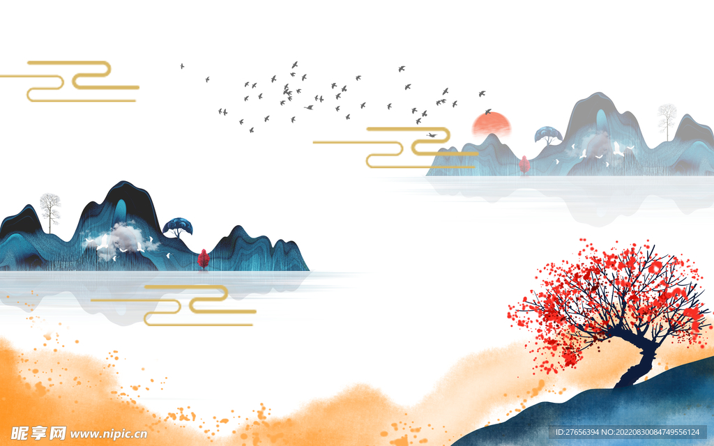 水墨山水画