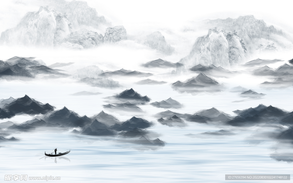 水墨山水画