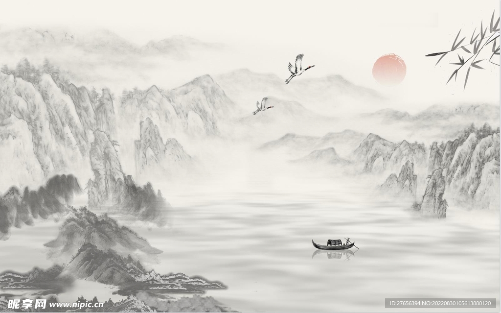 水墨山水画 