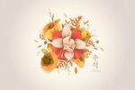 秋季创意植物花卉矢量元素