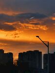 夕阳 城市风光