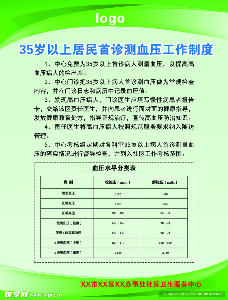 35岁以上居民首诊测血压工作制