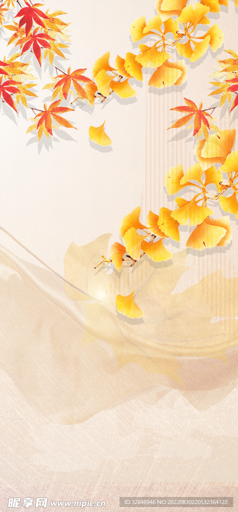 黄叶背景