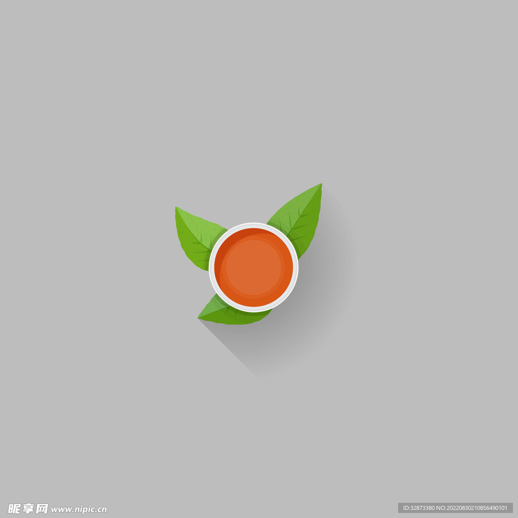 手绘矢量图小清新卡通茶汤