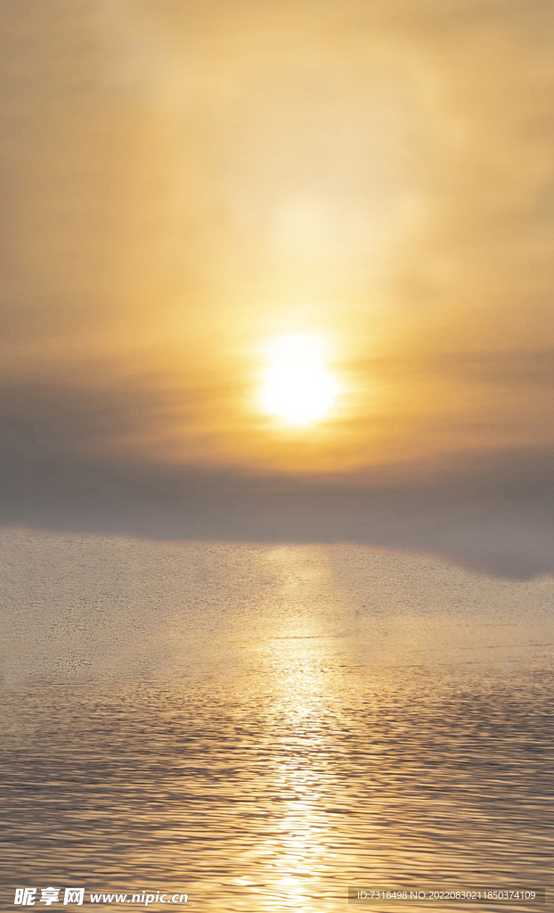 夕阳仙女湖夕照