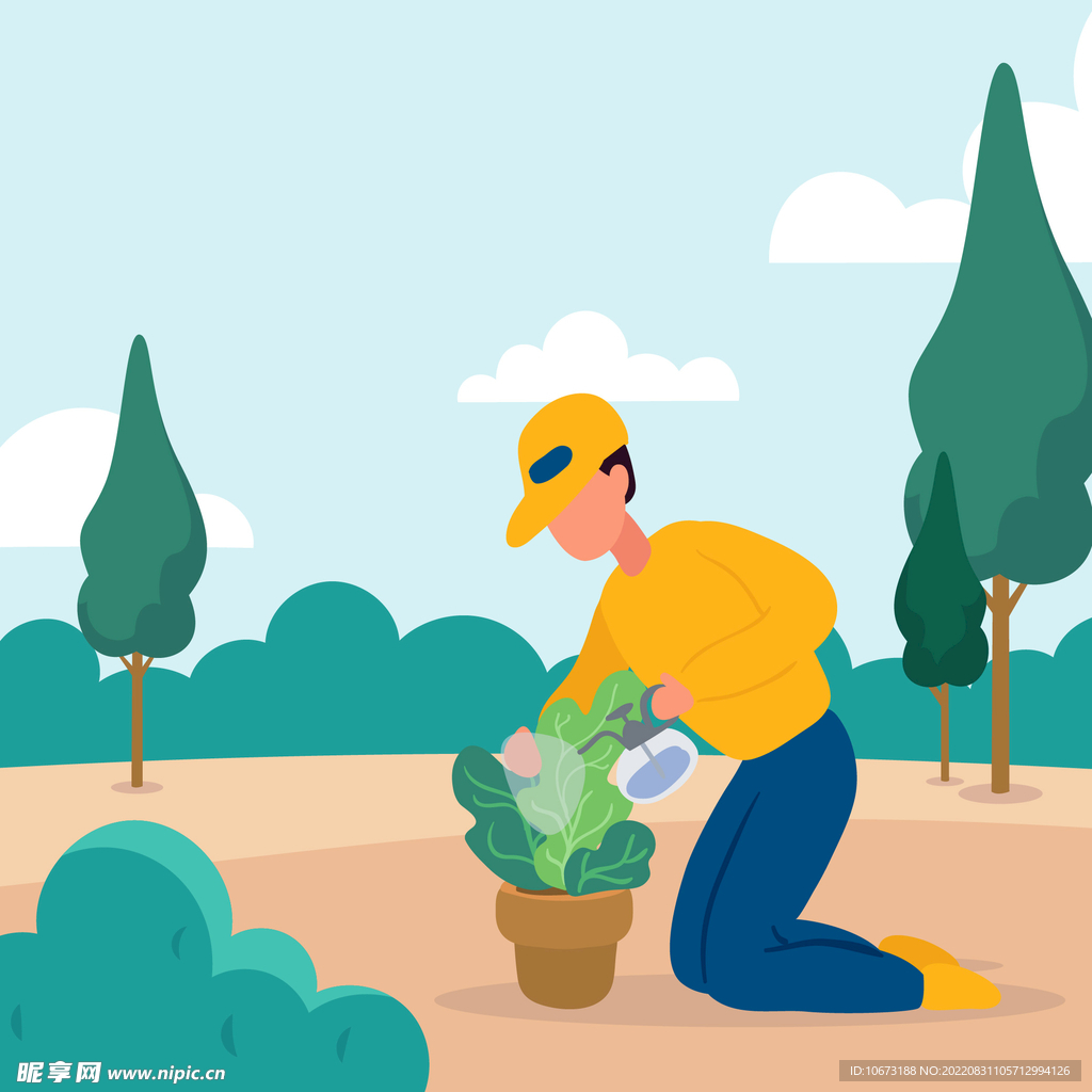 植树节海报背景