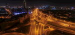 高清航拍鸟瞰迪拜城市夜景风光