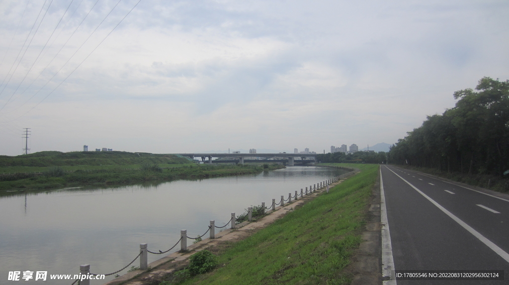 江边风景素材  风景如画 街边