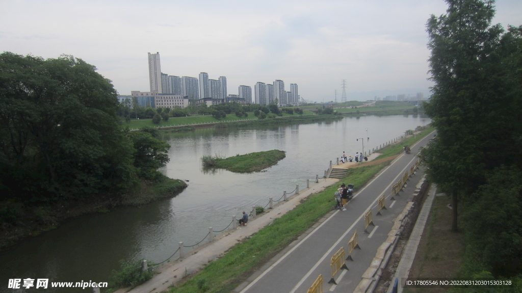 江边风景素材  风景如画 街边