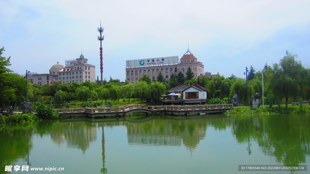 江边风景素材  风景如画 街边