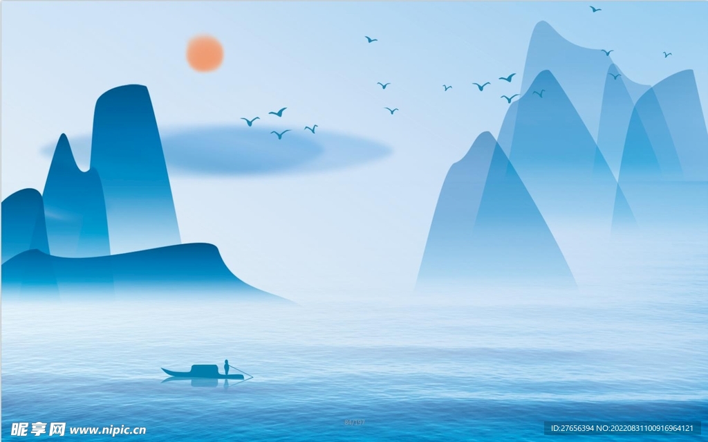 水墨山水画