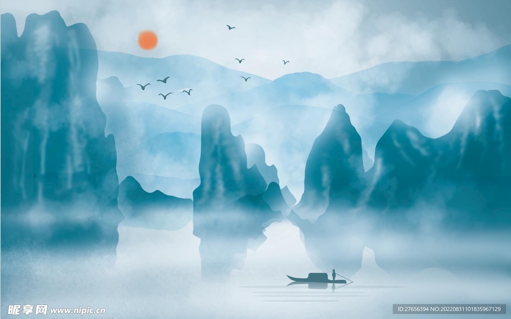 水墨山水画