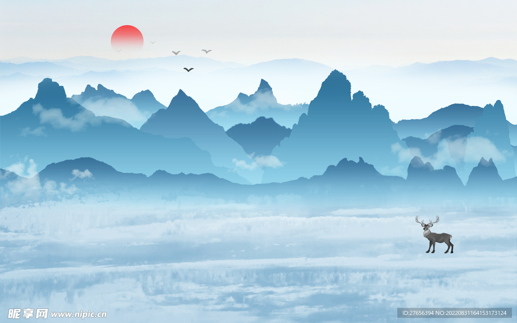 水墨山水画