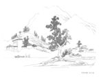 白描山水