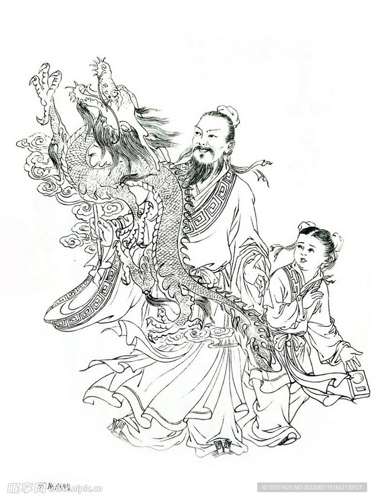 白描观音