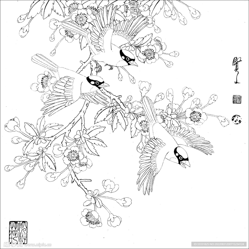 工笔花鸟