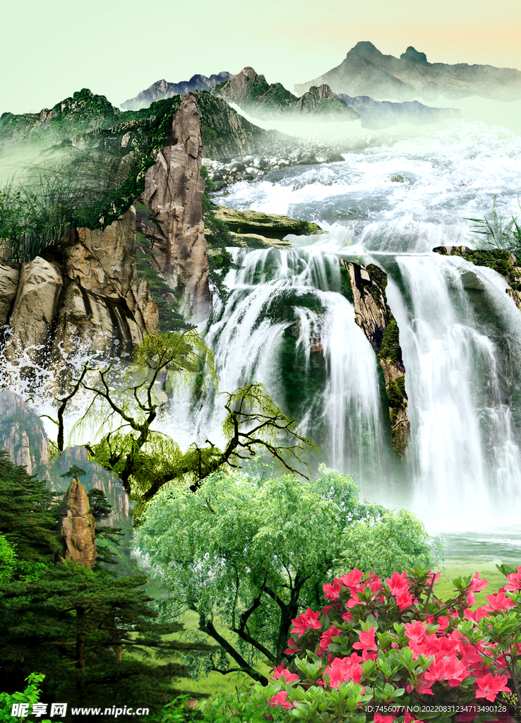 山水美景艺术挂画装饰画