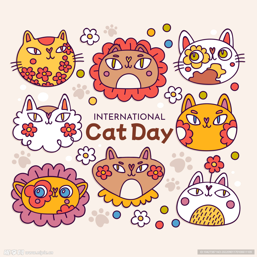 卡通猫头