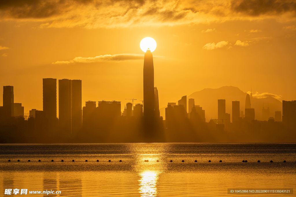 城市 夕阳
