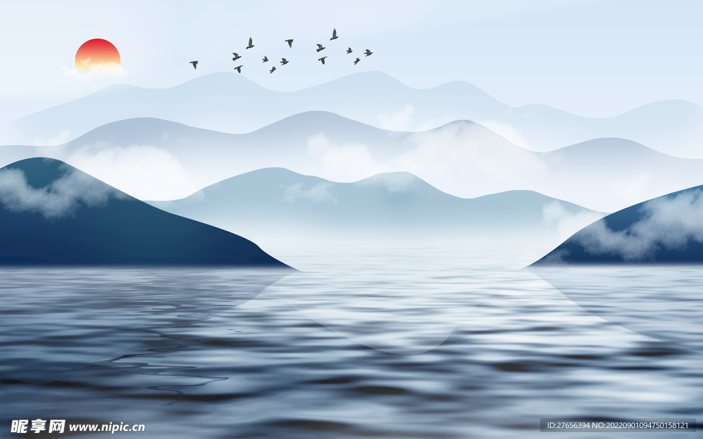 水墨山水画 