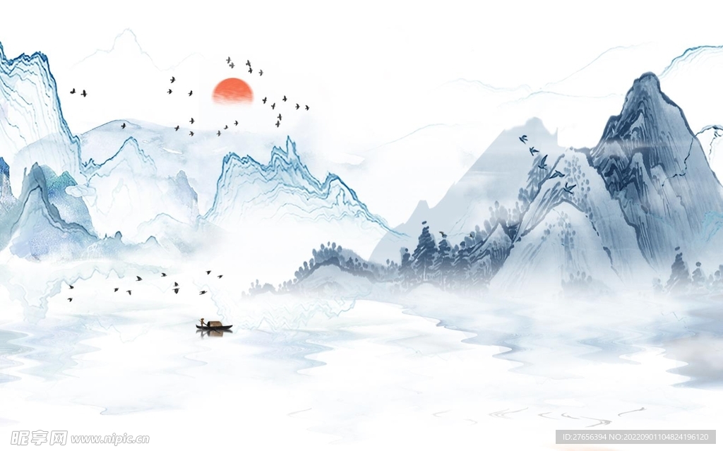 水墨山水画