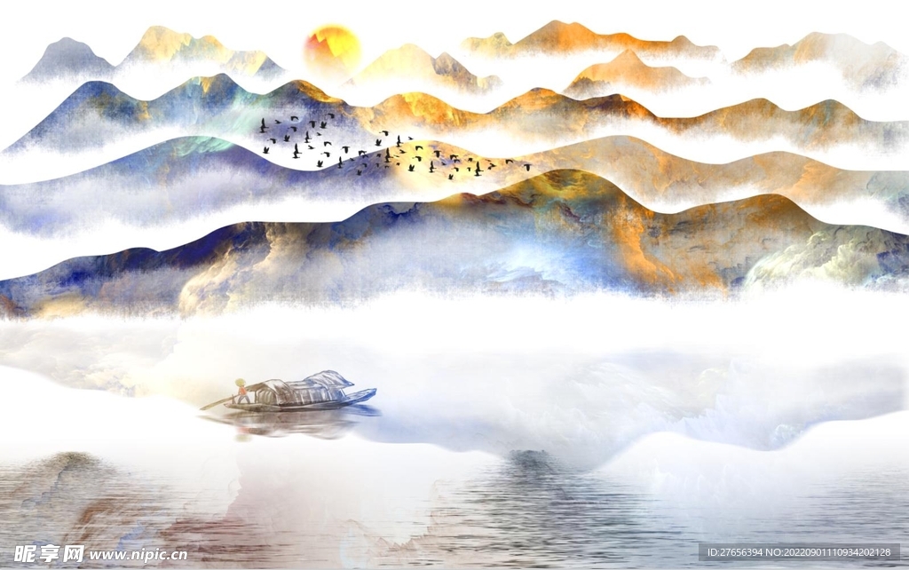 水墨山水画