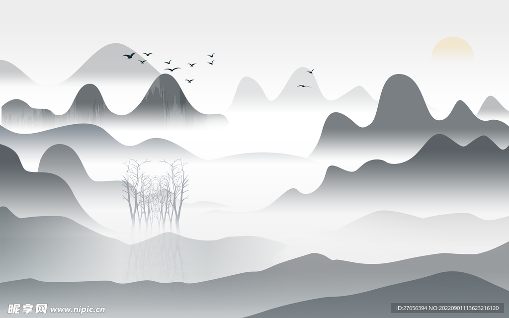 水墨山水画