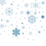 蓝色雪花矢量图标圣诞节元素