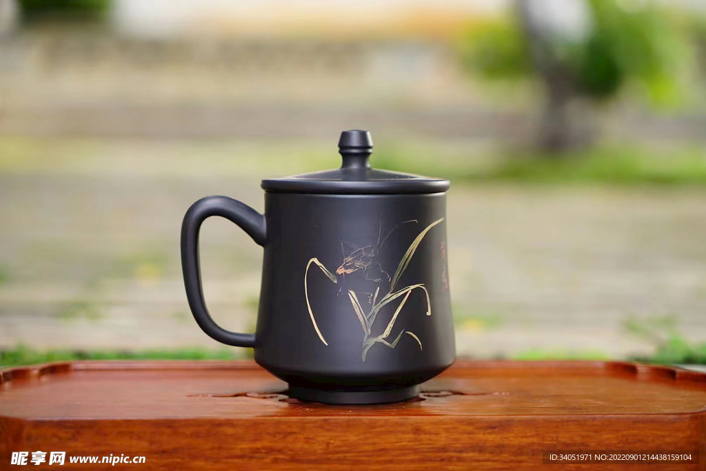 兰花茶杯