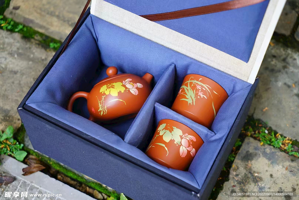 紫砂茶具套盒
