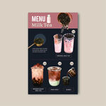 矢量ai简约奶茶海报