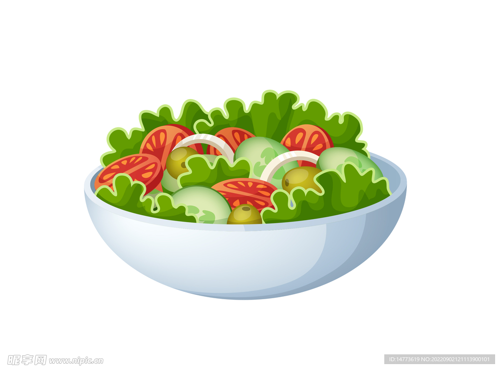 食物沙拉插画