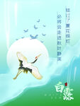 白露海报 中国风  传统节日 