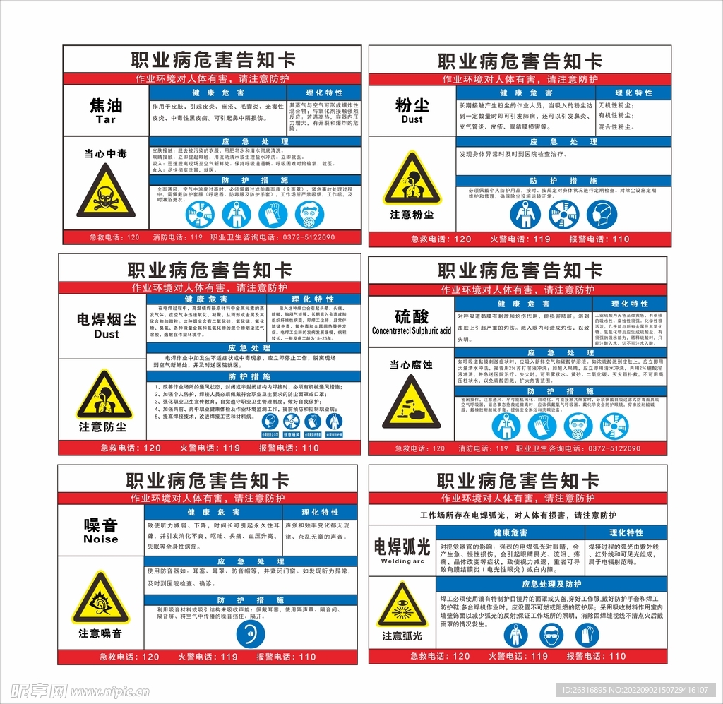 职业病危害告知卡设计图