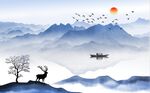 水墨山水画