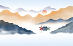 水墨山水画 
