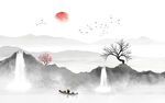 水墨山水画