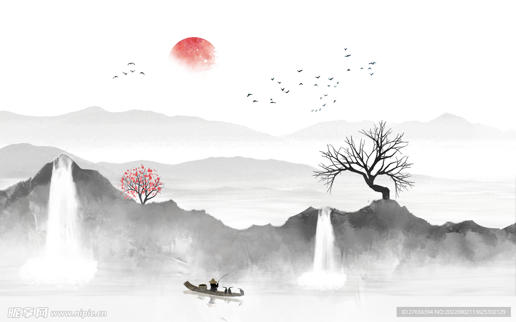 水墨山水画