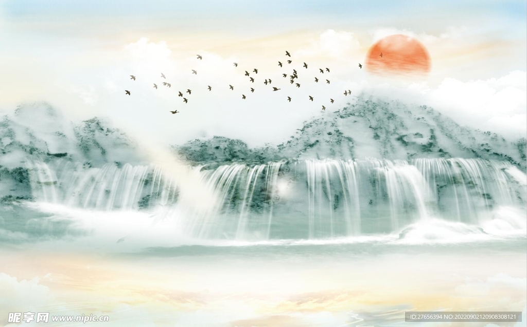 水墨山水画 