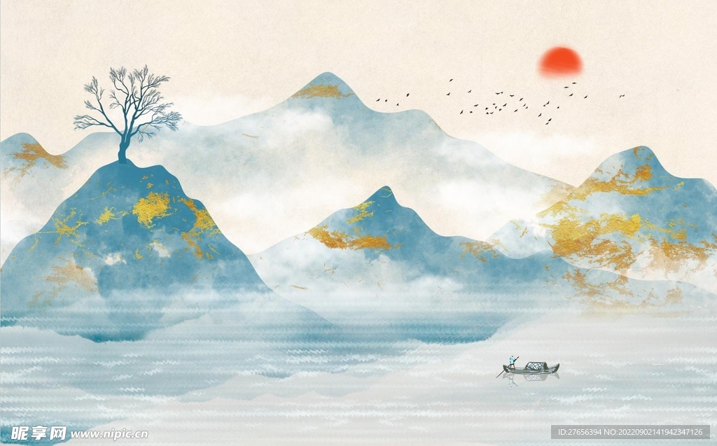 水墨山水画
