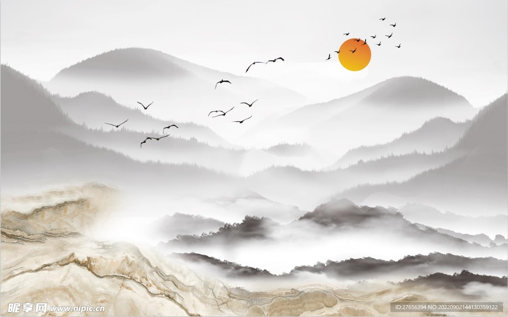 水墨山水画