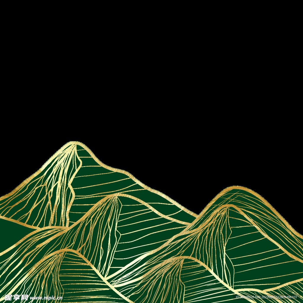 线条 山