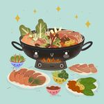 火锅创意主题插画