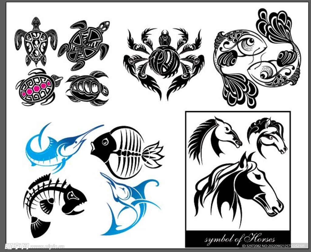 动物昆虫纹身刺青图