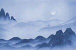 中国风山水画风景