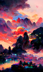 黄山风景区插画