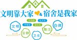 校园文明宿舍文化墙