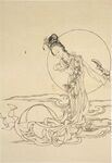 工笔白描人物